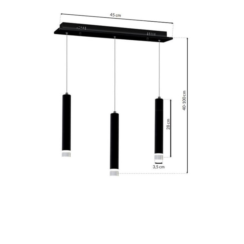 Aivan 1 - Light Black LED Pendant