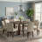 30"H Round Wood Dining Table Kitchen Table with 4 Legs-1663222375-1663222374