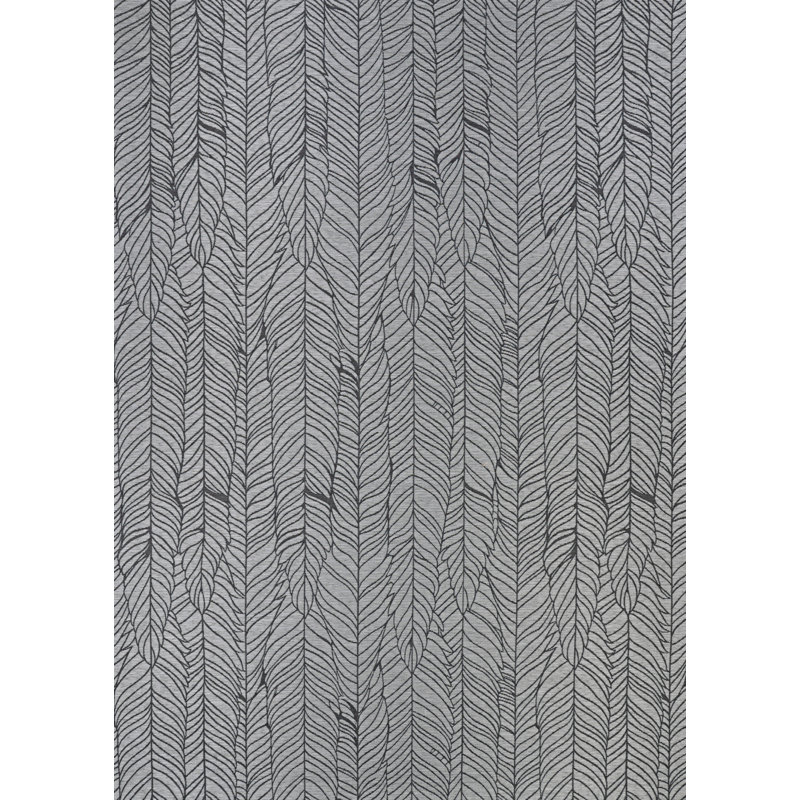 Tapis intérieur / extérieur argenté Agostinho, Rectangle 8 pi 1 po x 11 pi 2 po