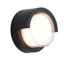 Applique murale à DEL ronde noire commerciale (1 unité), 8 W, 800 lm, blanc chaud 3 000 K, pour environnements humides