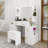 Venette Vanity with Built-In Outlets and Lighted Mirror-776844583