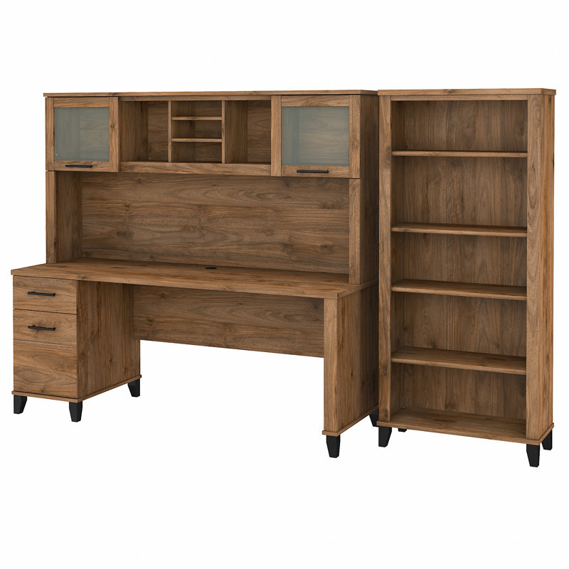 Ovia Computer Desk, Fresh Walnut