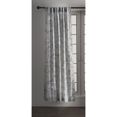 Panneau de rideau simple semi-diaphane avec passe-tringle 100% coton