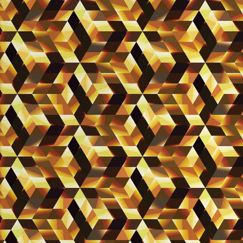 Tissu numérique cubes et blocs, H 36 po x l 58 po x P 1 po