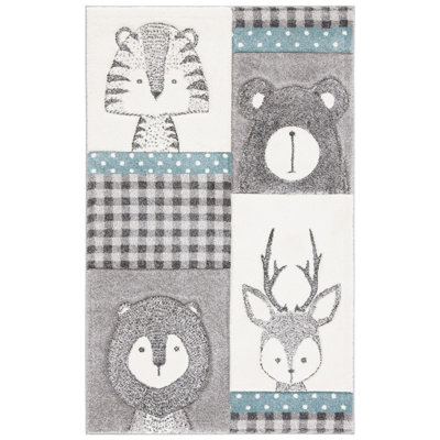 Glantz Animal Print Gray Area Rug