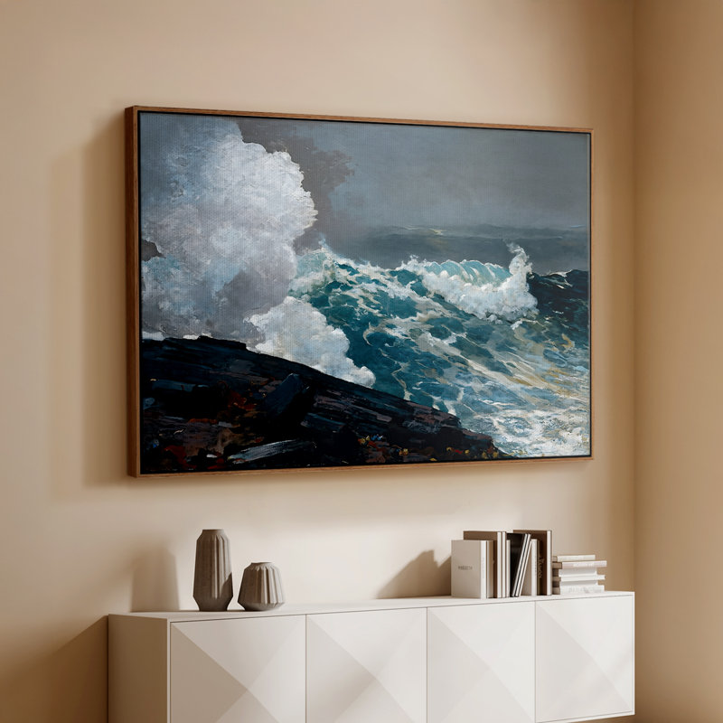 Northeaster, 1895 - Winslow Homer, toile tendue avec châssis, 26x40, Walnut