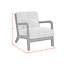 Chaise d'appoint moderne avec structure en bois, fauteuil de lecture rembourré avec coussin d'appoint à la taille-1078324017