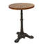 Rustic Brown 28" Side Table with Durable Mango Wood and Cast Iron Frame