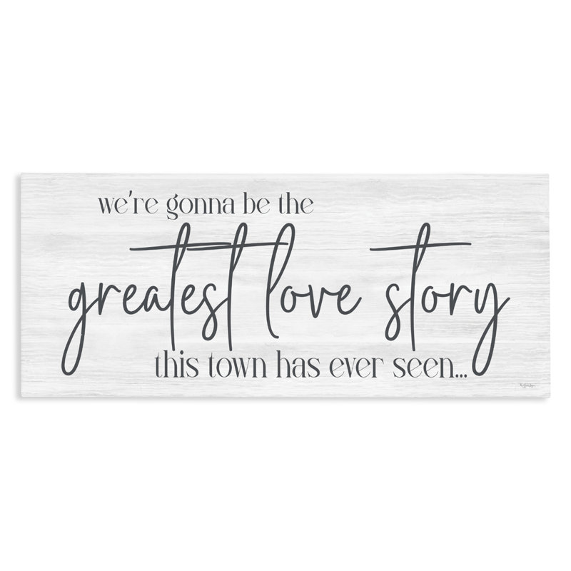 Greatest Love Story Message Canvas, conception par Susie Boyer, H 10 po x l 24 po