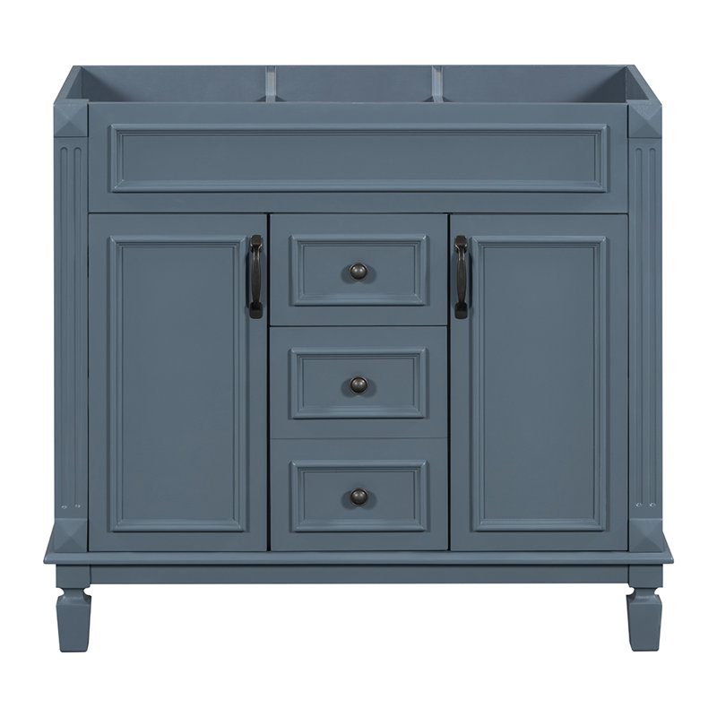 Meuble-lavabo simple 35,11 avec comptoir, Bleu