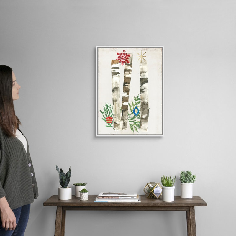Jingle Bells-reproduction d’art sur toile, 26" H x 20" W x 1.75" D, Cadre blanc