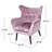 Danney Tufted Wingback Armchair with Flared Arms and Rubberwood Legs,Accent Chair,Living Room Chair-498518422-446630642