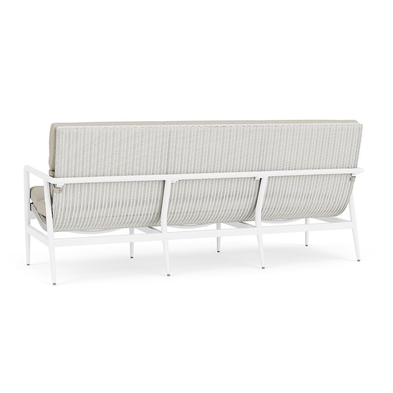 Cascade Outdoor 3 - Seat Patio Sofa, Fife Fog, Matte White