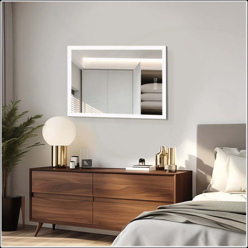 Sleek and Functional LED Bathroom Mirror with Advanced Features for a Luxurious and Convenient Experience., 36" x 28"