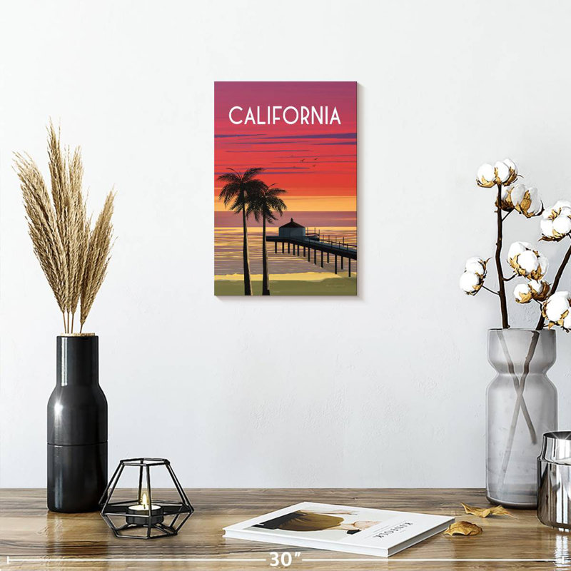 California, 24" H x 16" W