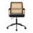 Breathable Cane Back Home Office Chair With Mid-Century Walnut Frame & Adjustable Swivel Base-1662000980