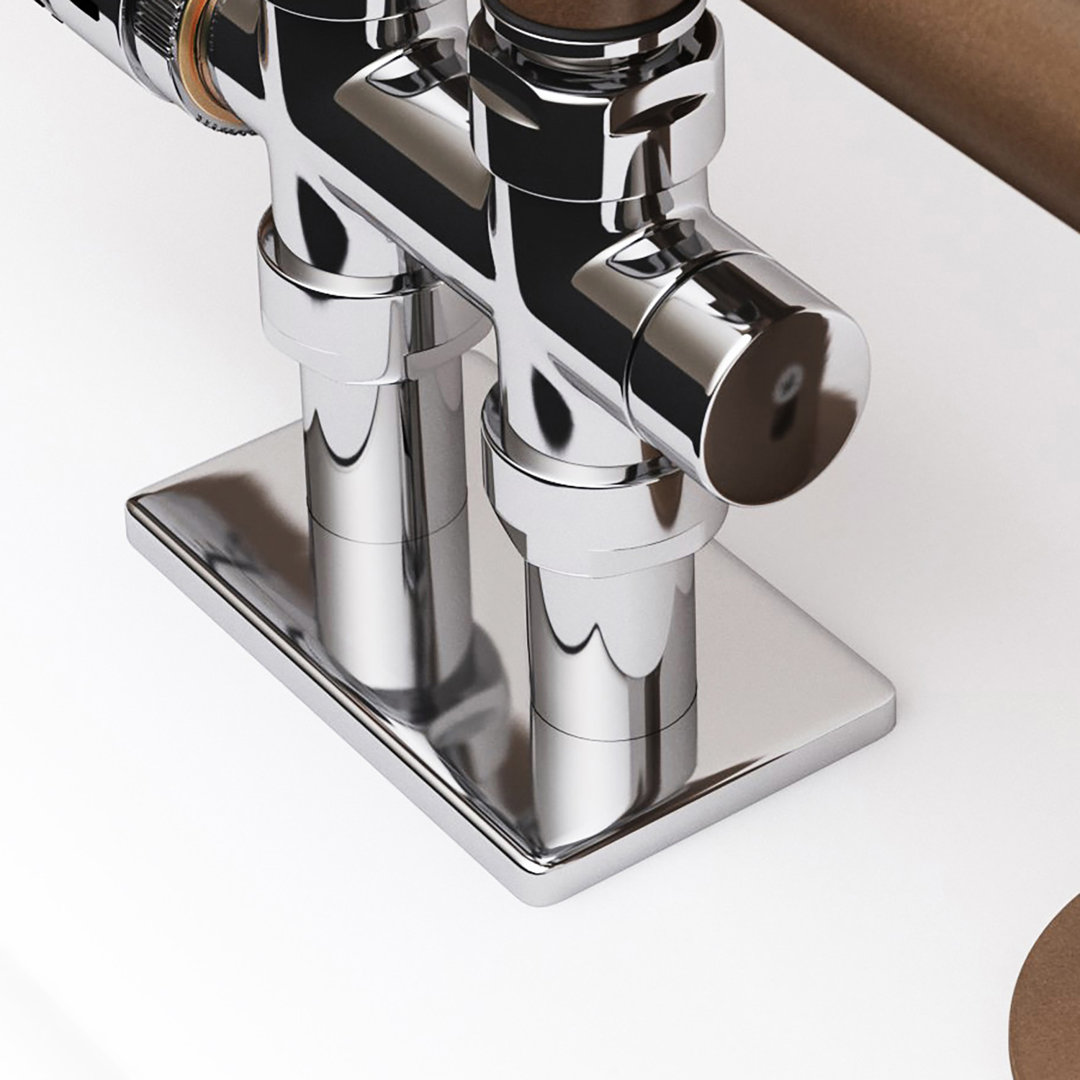 Radiator Valves Pipe Masking Set in Chrome for 50mm Pipe Centres - Image 5