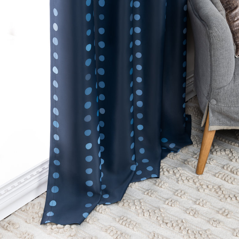 Paire de rideaux obscurcissant Brayshaun, Bleu marine