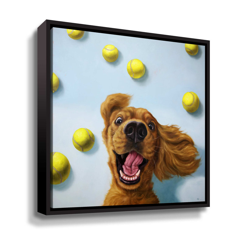 Ball Boy - Impression sur toile, Cadre noir, H 14 po x l 14 po x P 2 po