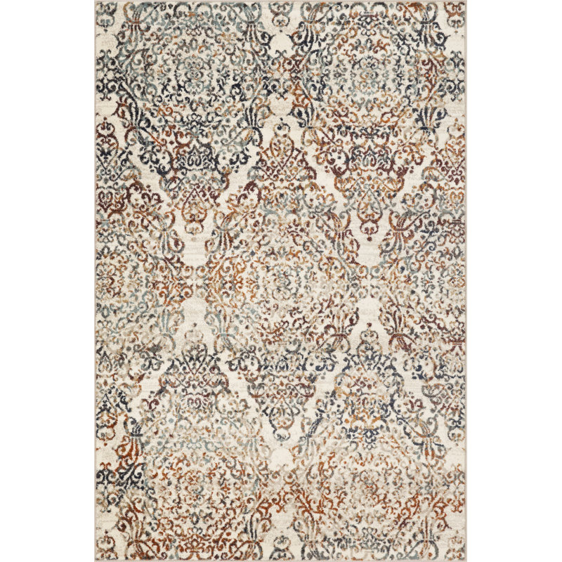 Tapis de couloir oriental ivoire 8 ', Rectangle 3 pi x 5 pi