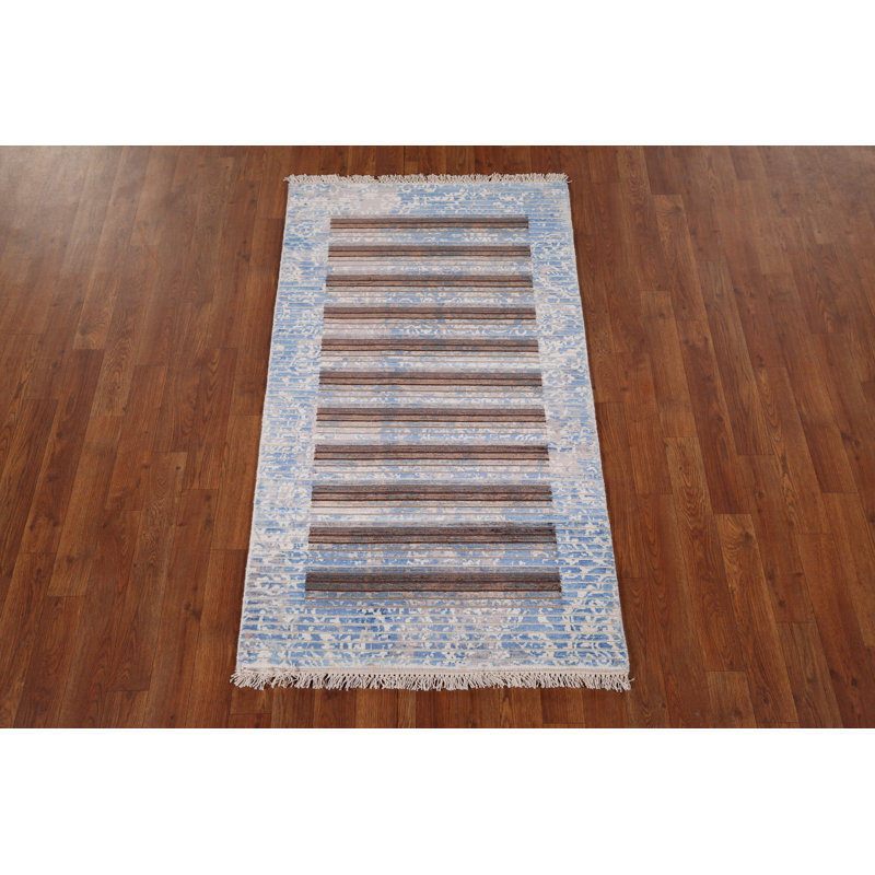 Tapis oriental moderne rayé 3 x 5