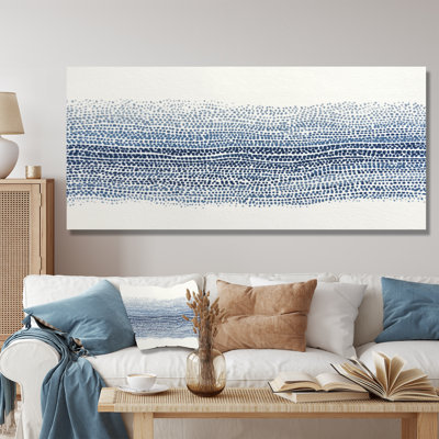 Blue And Beige Oceanic Seaweed - Coastal Wall Decor, Blue Coastal Framed Wall Art