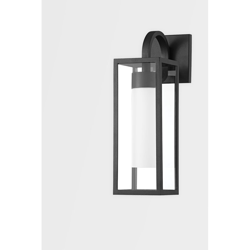 Elegant Black Glass Dimmable Sconce - 19.75" H Modern Lighting