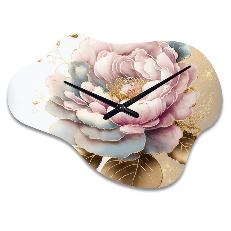 Greggs - Cloud Shape Large Camellia 3D Wall Clock, Small