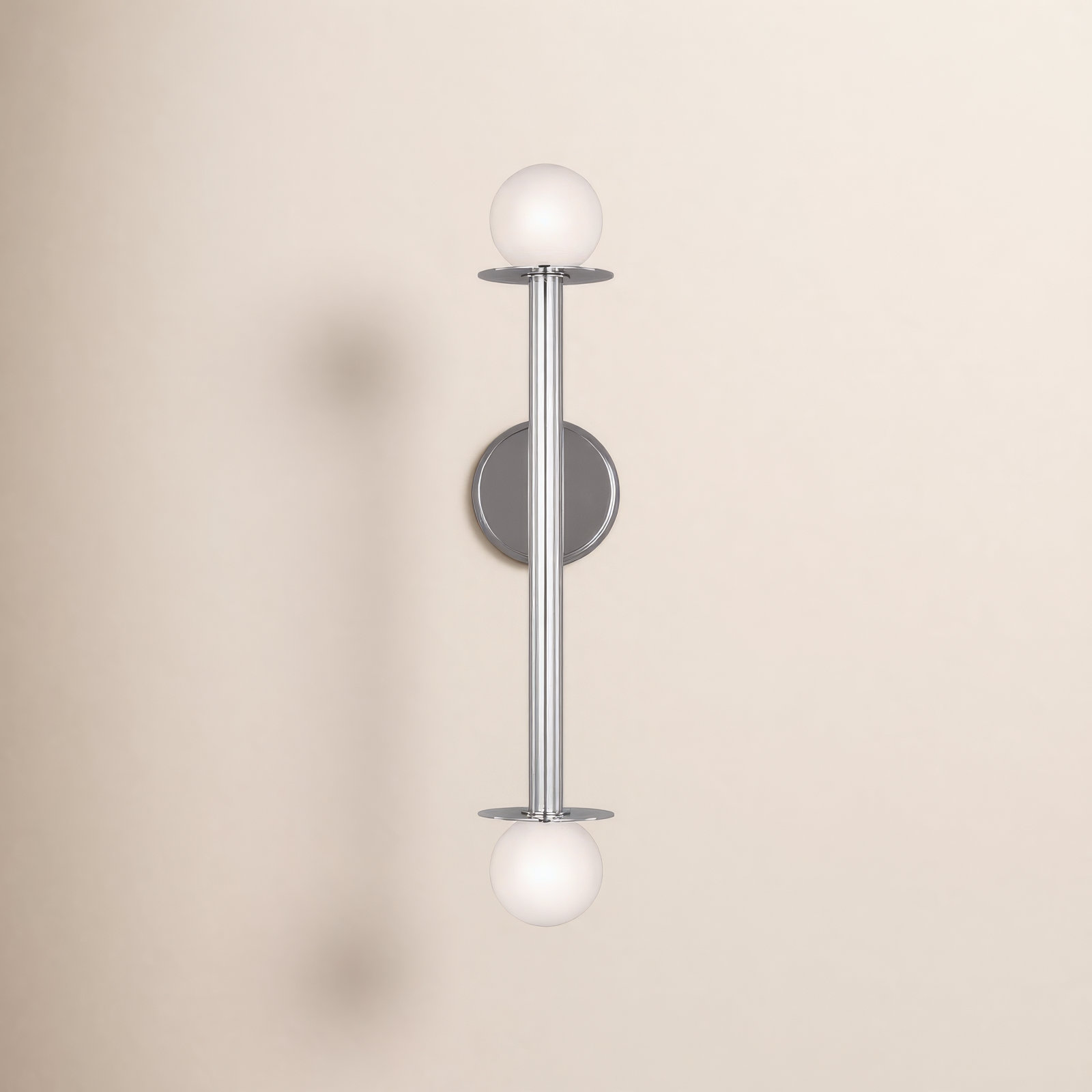 Allegra 23.63'' H Steel Up and Downlight Wall Sconce, Polished Nickel