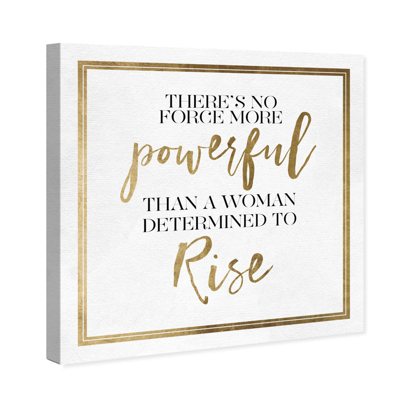 «Woman Rise» - Art textuel sur toile, 30'' H x 30'' W x 1.5'' D, Toile tendue