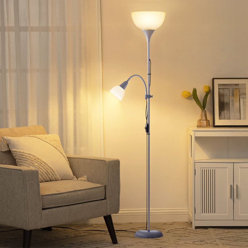 178cm Polished Torchiere Floor Lamp