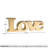 Arali LOVE Ceramic Letter Block Sculpture (Gold)-1511428143