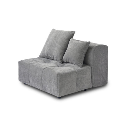 Kay Upholstered Modern Linen Fabric Armless Chair
