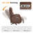 Dual-Motor Power Recliner with Swivel Base, USB & Type-C Charging, Faux Leather-1672208333