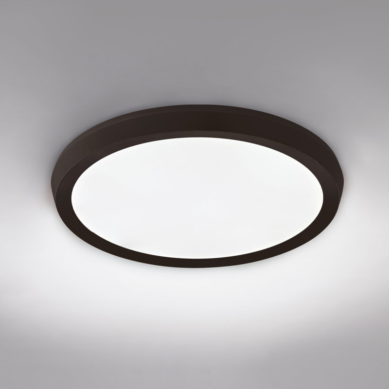 Plafonnier encastré à DEL Argo, H 1 po x l 11,5 po x P 11,5 po, 3500K, Noir mat