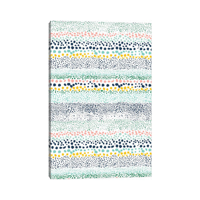 Petits pois texturés blancs par Ninola Design - peinture sur toile tendue