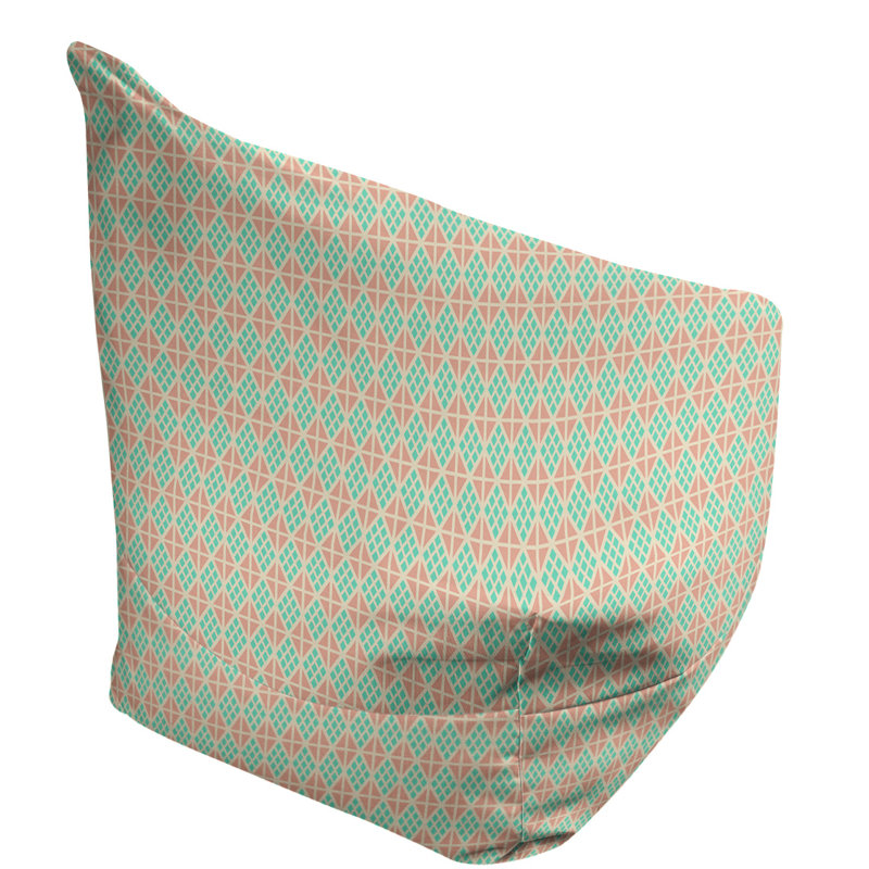 Fauteuil à billes standard & Leffel, Pas de bourre, Sarcelle / Orange, H 86 po x L 2 po x P 43 po