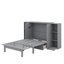 Grand lit escamotable avec tablettes, tiroirs et port USB-843456959