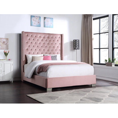 Ana Upholstered Velvet Bed