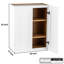 Double Door Wall Cabinet Adjustable Shelves White Solid Wood For Kitchen Bathroom Laundry Storage Construction Rubber 30"W12"D30"H 2 Doors Office Classic Shaker Style Easy Click