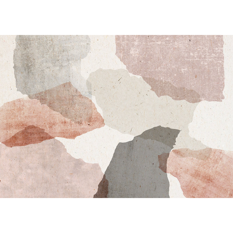 Murale abstraite pelez et collez - Terrazzo esthétique, L 27 po x l 38 po