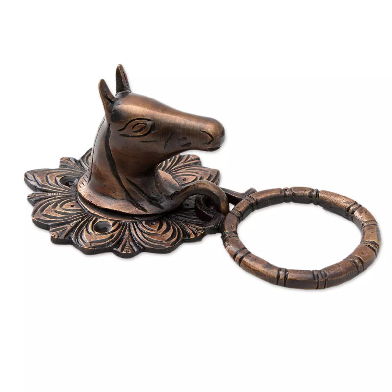 Edgefield Horse Arrival Brass Door Knocker