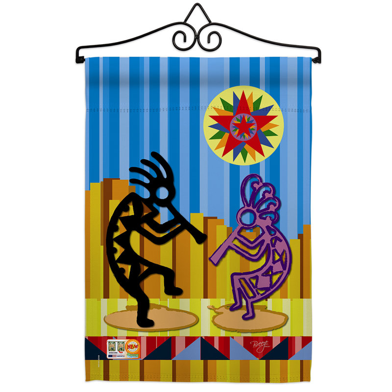 Coussin décoratif en polyester 2 faces 19 x 13 po ensemble de drapeaux