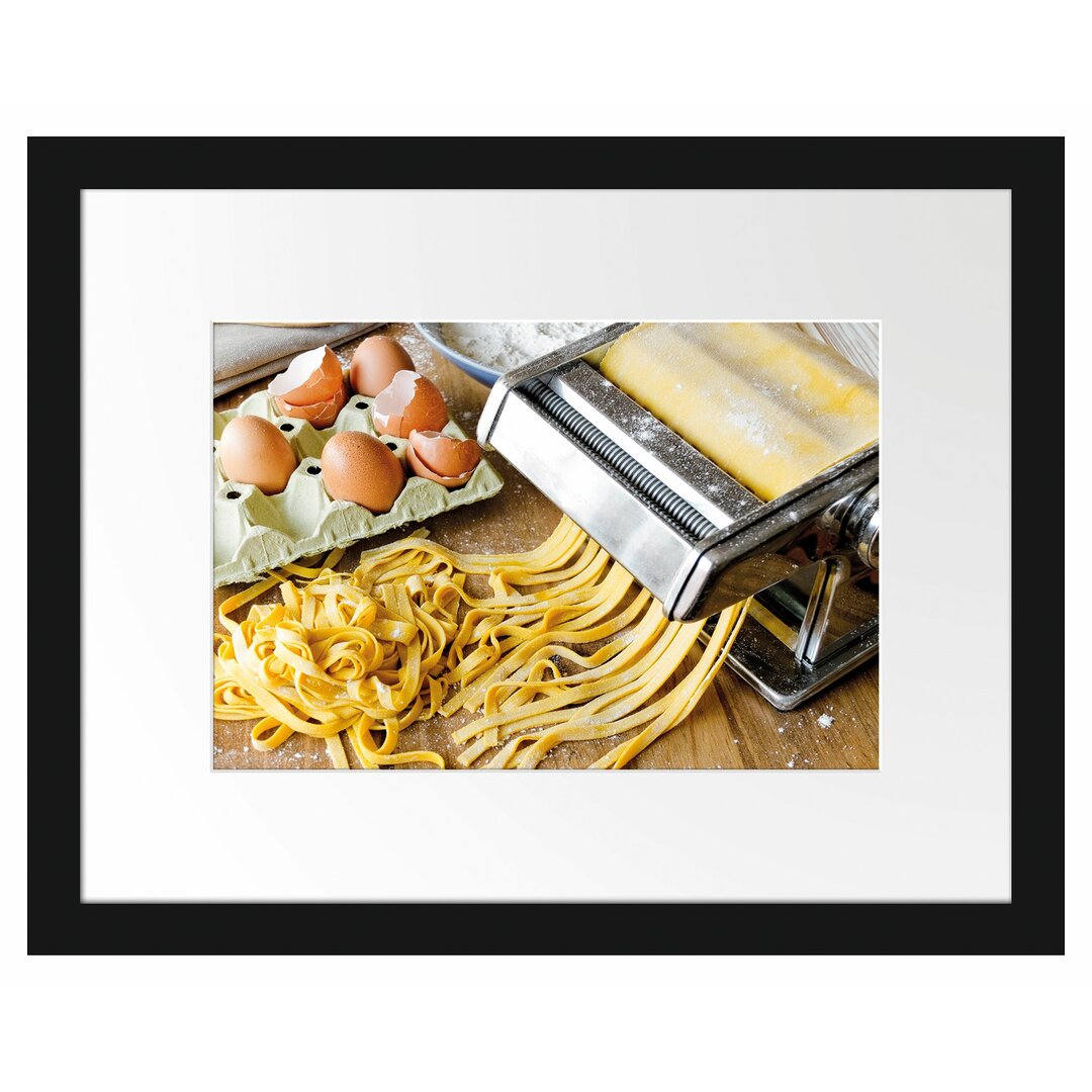 Gerahmtes Poster Nudelmaschine Pasta Italia