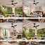 Ventilateur de plafond moderne à 3 pales de 52 po avec ensemble d'éclairage et télécommande AuraVista-33271113-33271120