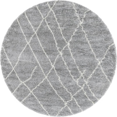 Tapis géométrique gris