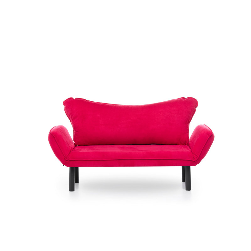 Canapé-lit à accoudoirs arrondis 61,42 po Marlowe, Polyester rouge