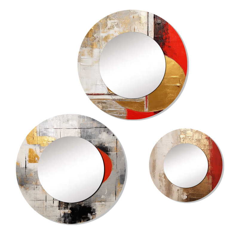 Lizann Metal Round Mirror