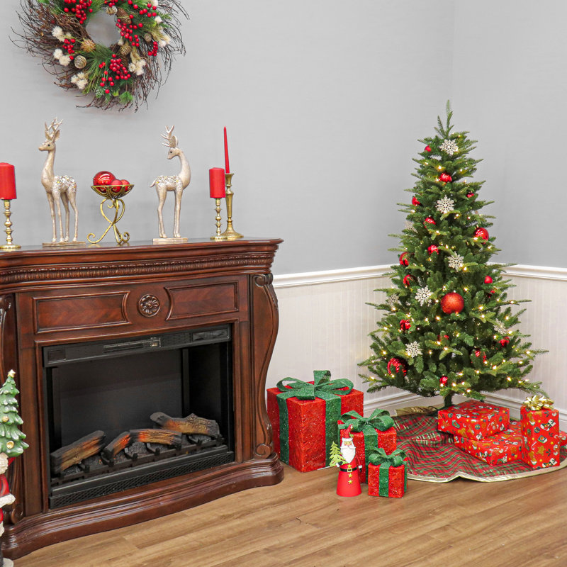 The Holiday Aisle® 6 ft. Pre-Lit Whatcom Pine Tree with LED Lights