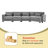 Redenius 154" Curved Corduroy Sectional Sofa Seater for 5-857226678